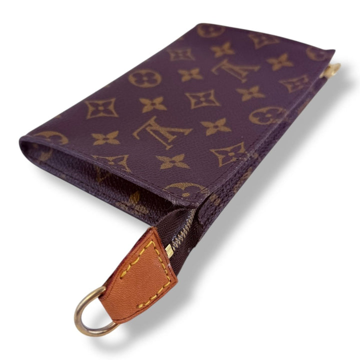 Louis Vuitton Brown Monogram Classic Signature Mini Bucket Pouch Bag W/ Added Chain - Lux Central