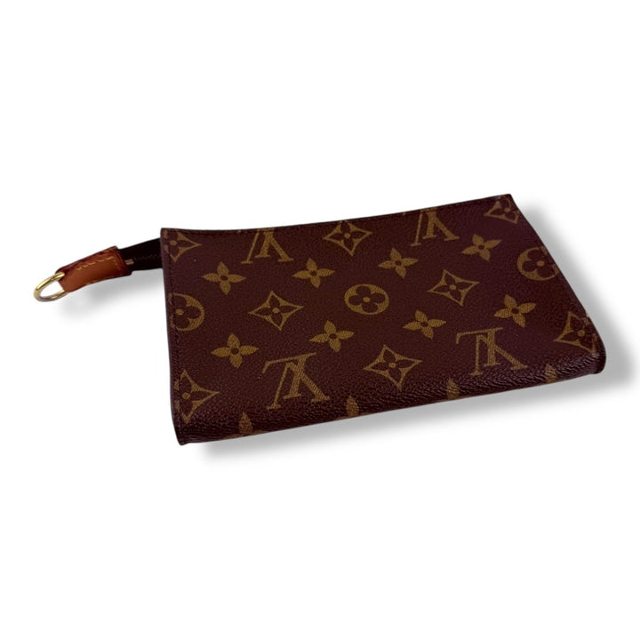 Louis Vuitton Brown Monogram Classic Signature Mini Bucket Pouch Bag W/ Added Chain - Lux Central