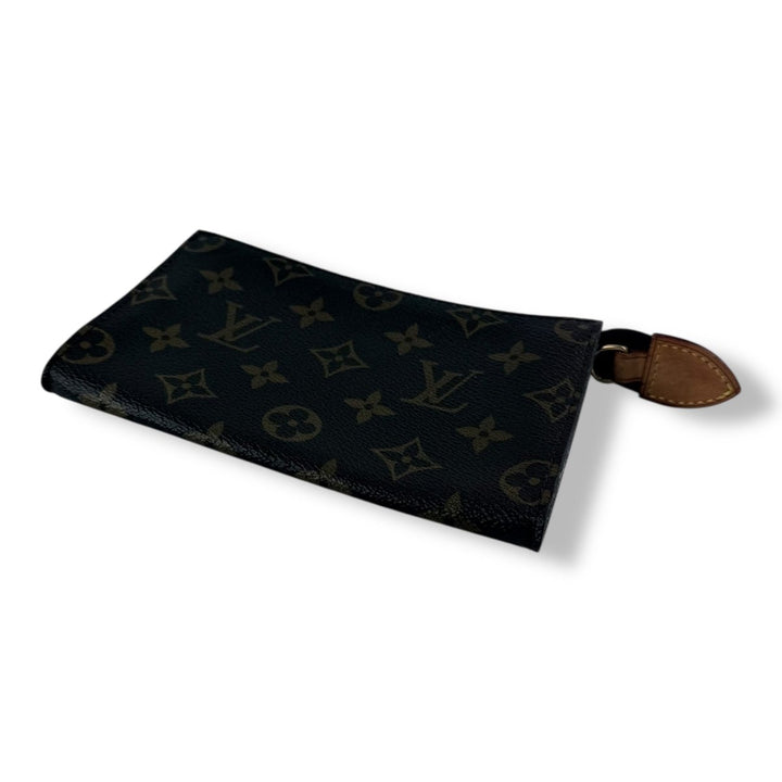 Louis Vuitton Brown Monogram Classic Signature Mini Bucket Pouch W/ Added Chain - Lux Central