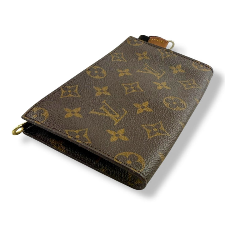 Louis Vuitton Brown Monogram Classic Signature Mini Pouch Bag W/ added chain - Lux Central