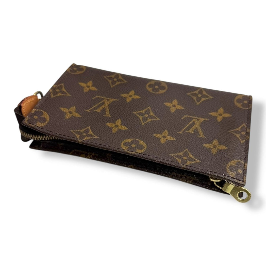 Louis Vuitton Brown Monogram Classic Signature Mini Pouch Bag W/ added chain - Lux Central