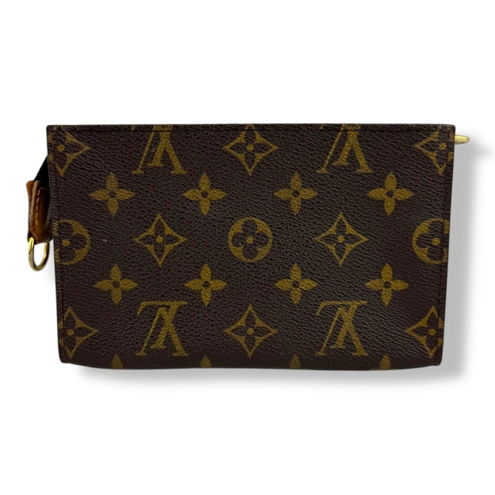 Louis Vuitton Brown Monogram Classic Signature Mini Pouch Bag W/ added chain - Lux Central