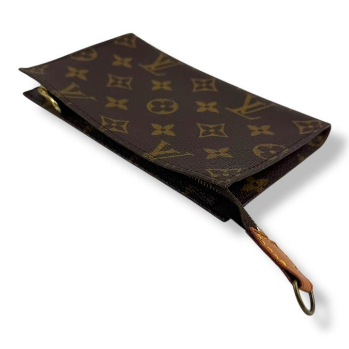 Louis Vuitton Brown Monogram Classic Signature Mini Pouch Bag W/ added chain - Lux Central