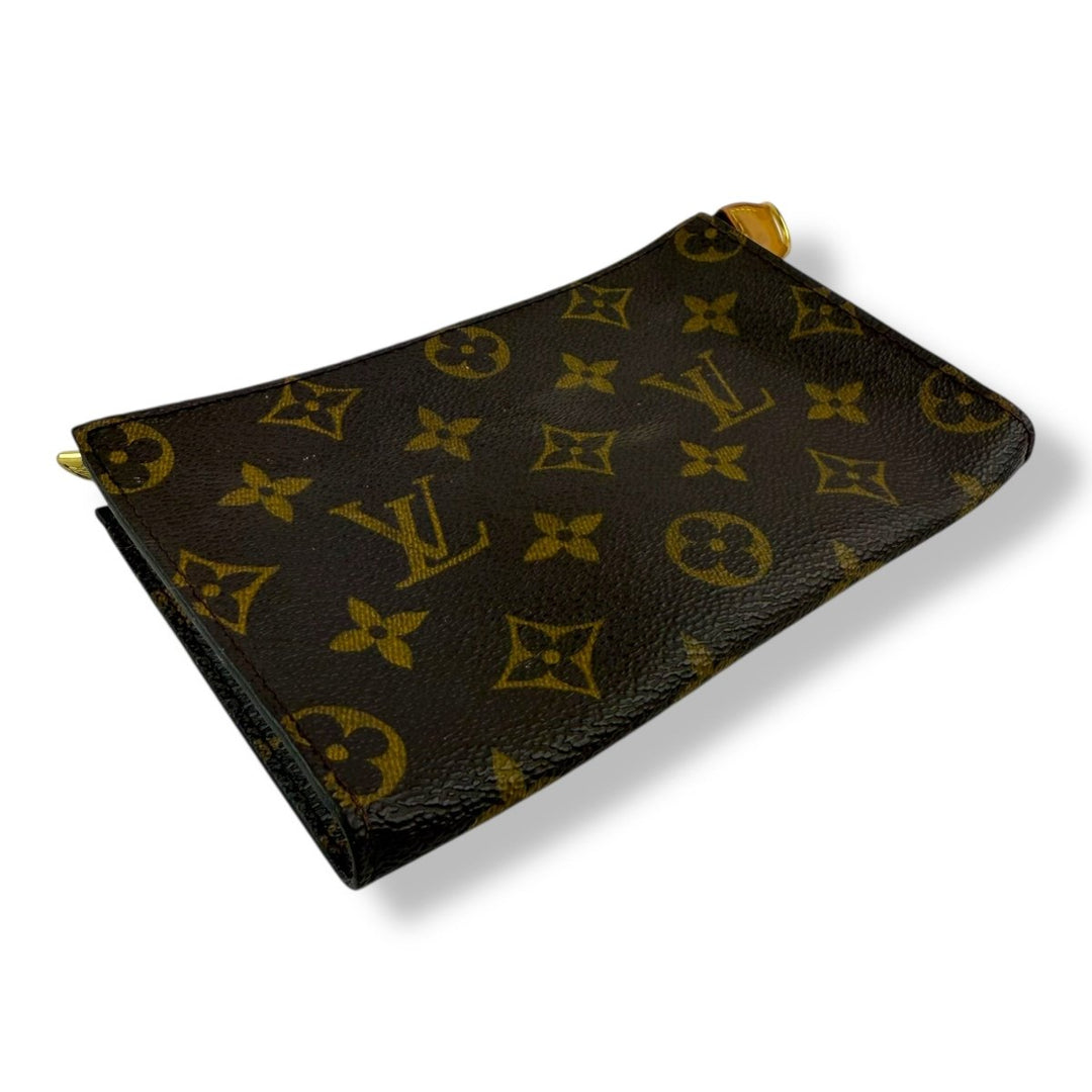 Louis Vuitton Brown Monogram Classic Signature Mini Pouch Bag W/ added chain - Lux Central