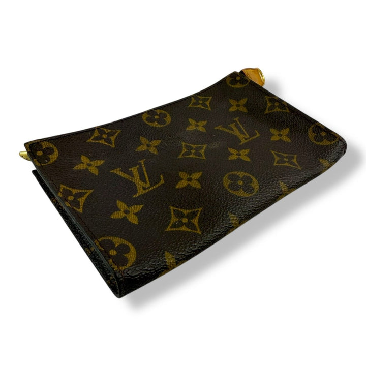 Louis Vuitton Brown Monogram Classic Signature Mini Pouch Bag W/ added chain - Lux Central