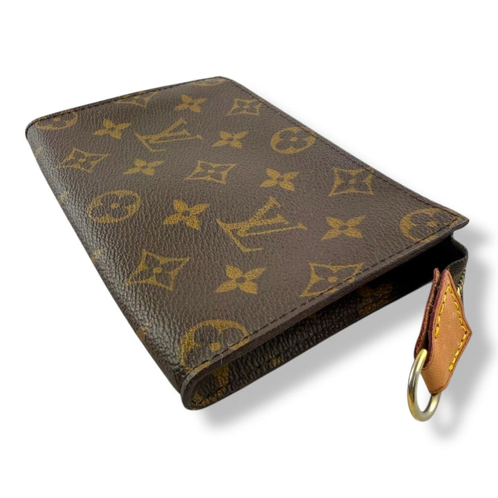 Louis Vuitton Brown Monogram Classic Signature Mini Pouch Bag W/ added chain - Lux Central
