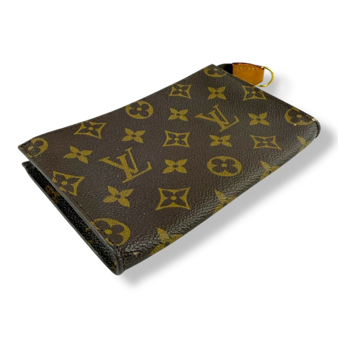 Louis Vuitton Brown Monogram Classic Signature Mini Pouch Bag W/ added chain - Lux Central