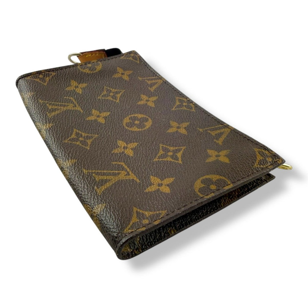 Louis Vuitton Brown Monogram Classic Signature Mini Pouch Bag W/ added chain - Lux Central