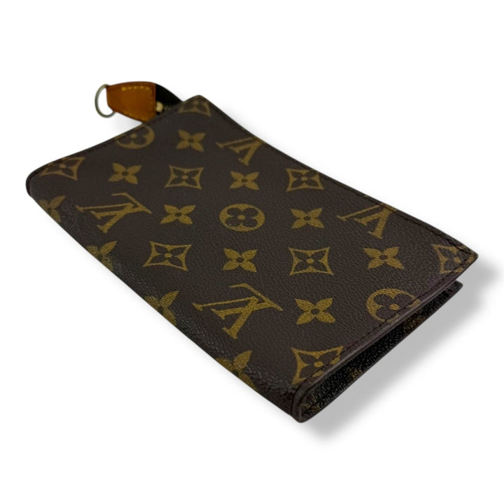 Louis Vuitton Brown Monogram Classic Signature Mini Pouch Bag W/ added chain - Lux Central