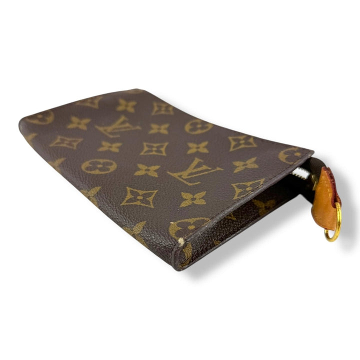 Louis Vuitton Brown Monogram Classic Signature Mini Pouch Bag W/ added chain - Lux Central
