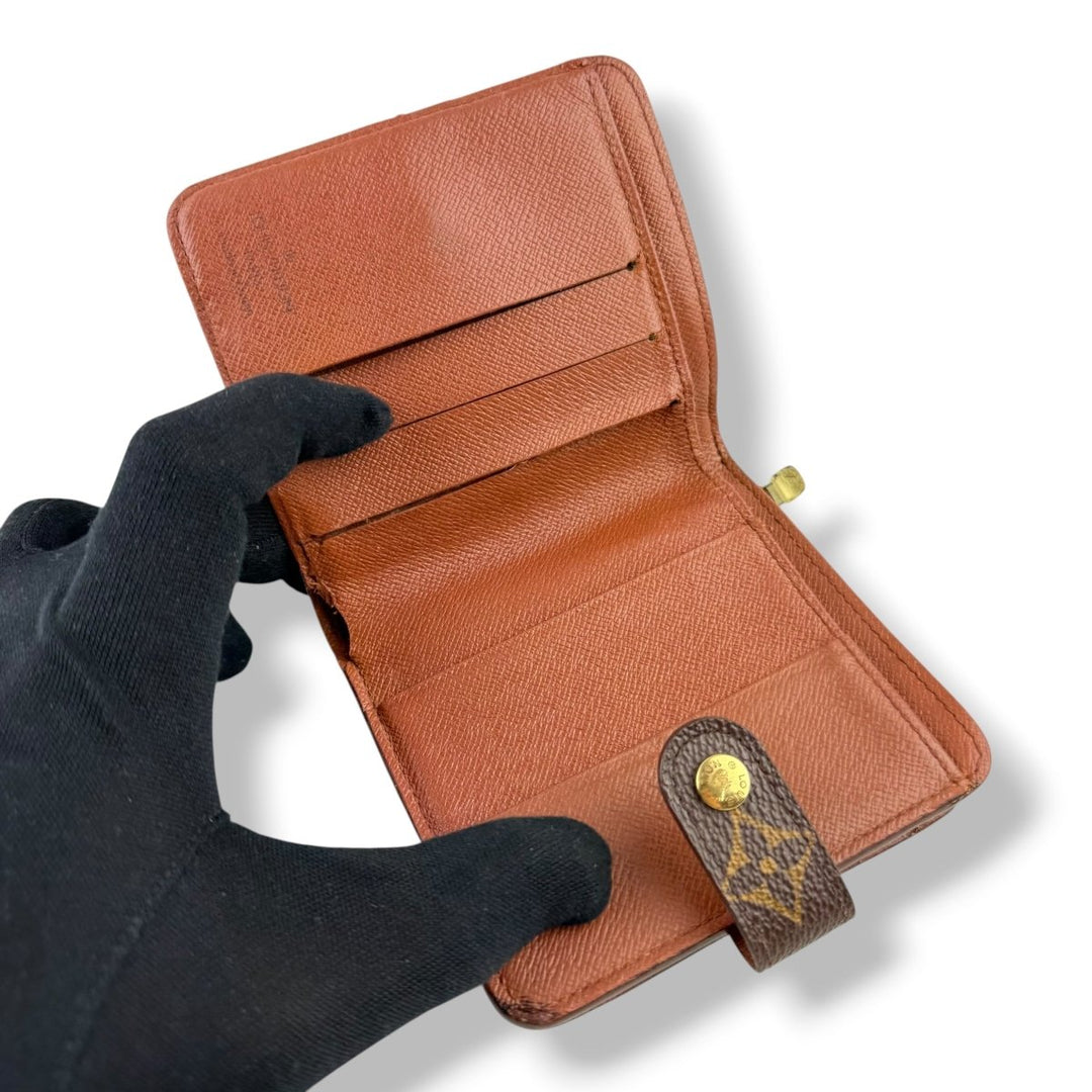 Louis Vuitton Brown Monogram Clip Card Wallet - Lux Central