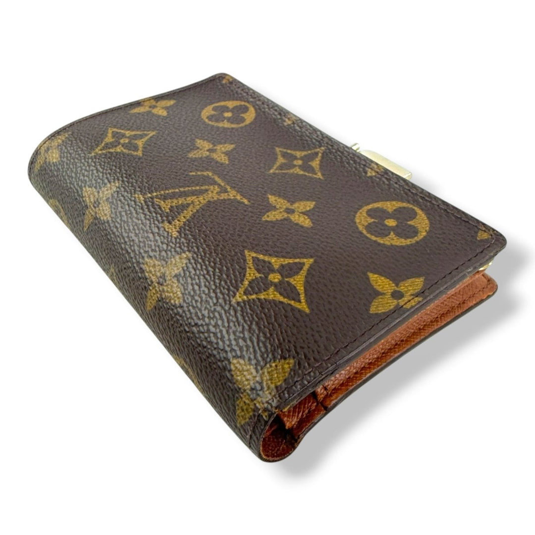 Louis Vuitton Brown Monogram Clip Card Wallet - Lux Central