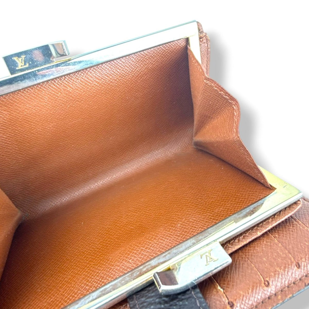 Louis Vuitton Brown Monogram Clip Card Wallet - Lux Central
