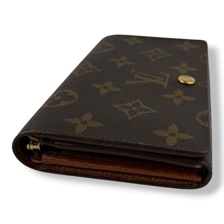 Louis Vuitton Brown Monogram Compact Clip Wallet Purse - Lux Central