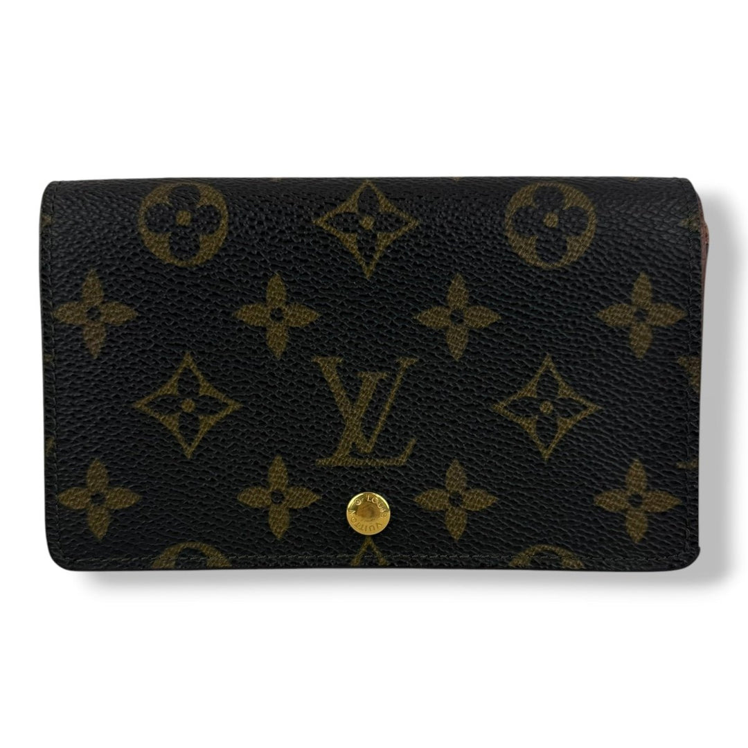 Louis Vuitton Brown Monogram Compact Clip Wallet Purse - Lux Central