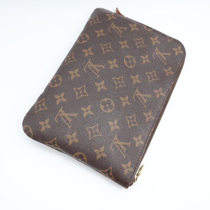 Louis Vuitton Brown Monogram Etui PM Voyage Pouch Bag - Lux Central