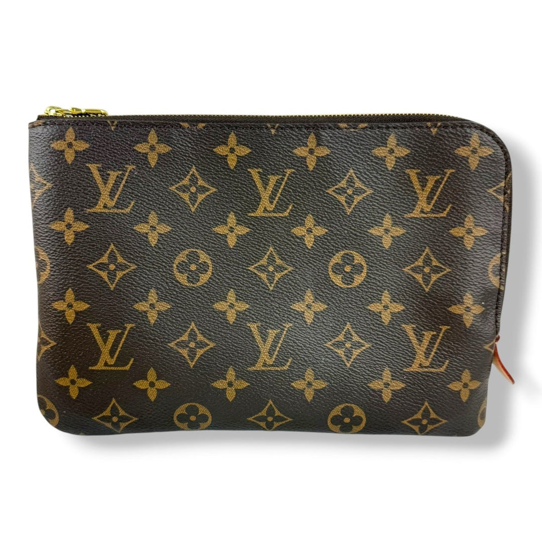 Louis Vuitton Brown Monogram Etui PM Voyage Pouch Bag - Lux Central