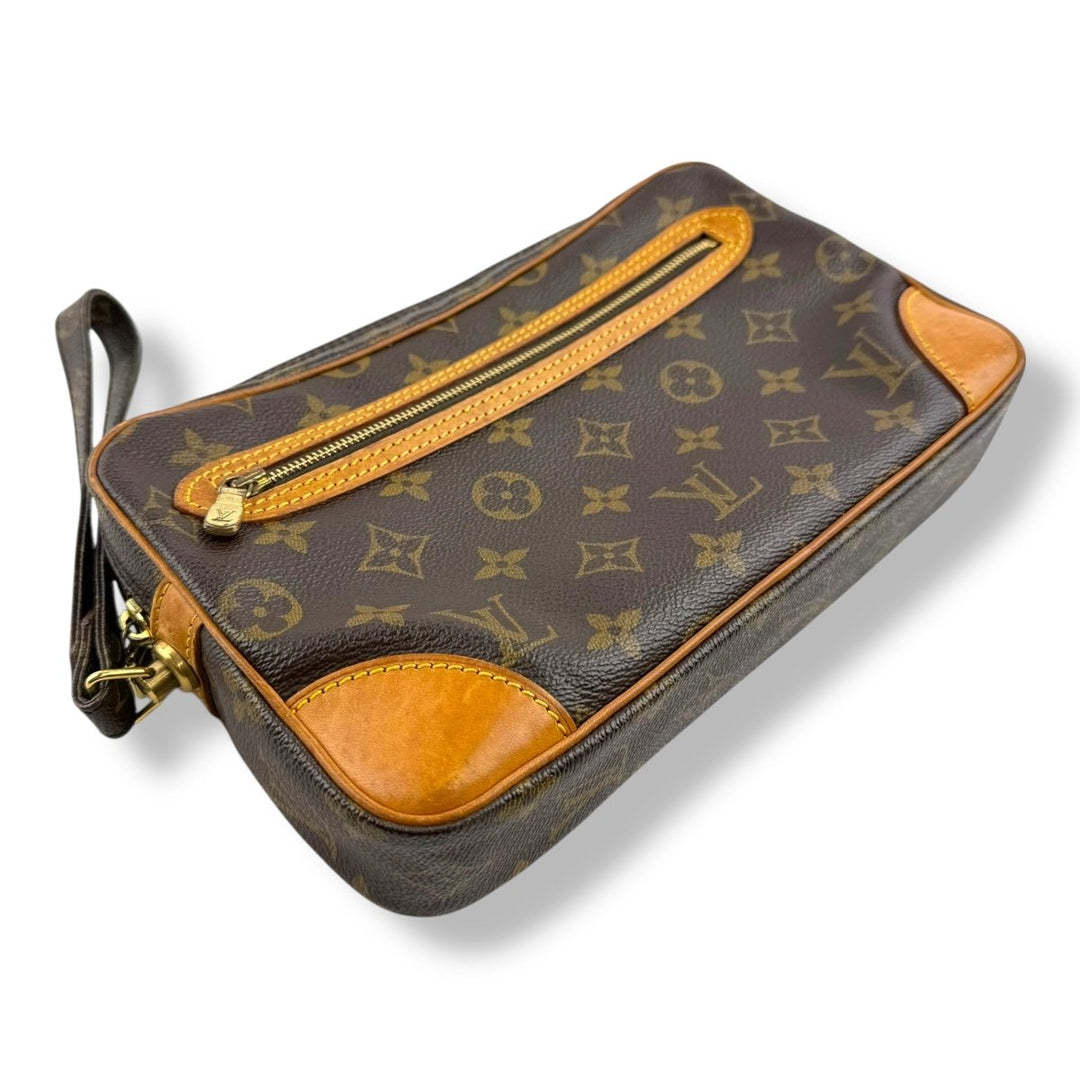 Louis Vuitton Brown Monogram Marly Dragonne GM Clutch Bag - Lux Central