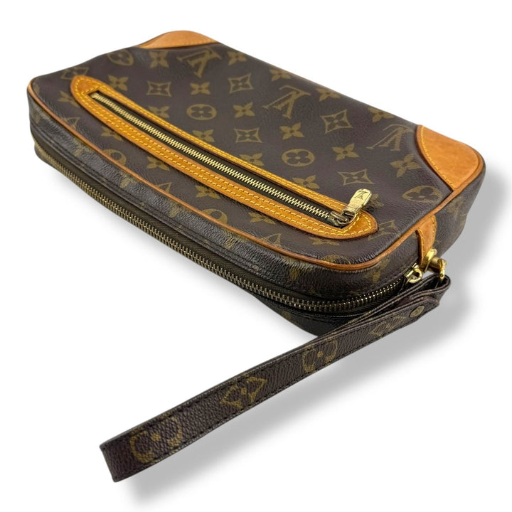 Louis Vuitton Brown Monogram Marly Dragonne GM Clutch Bag - Lux Central