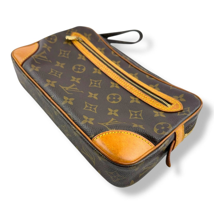 Louis Vuitton Brown Monogram Marly Dragonne GM Clutch Bag - Lux Central