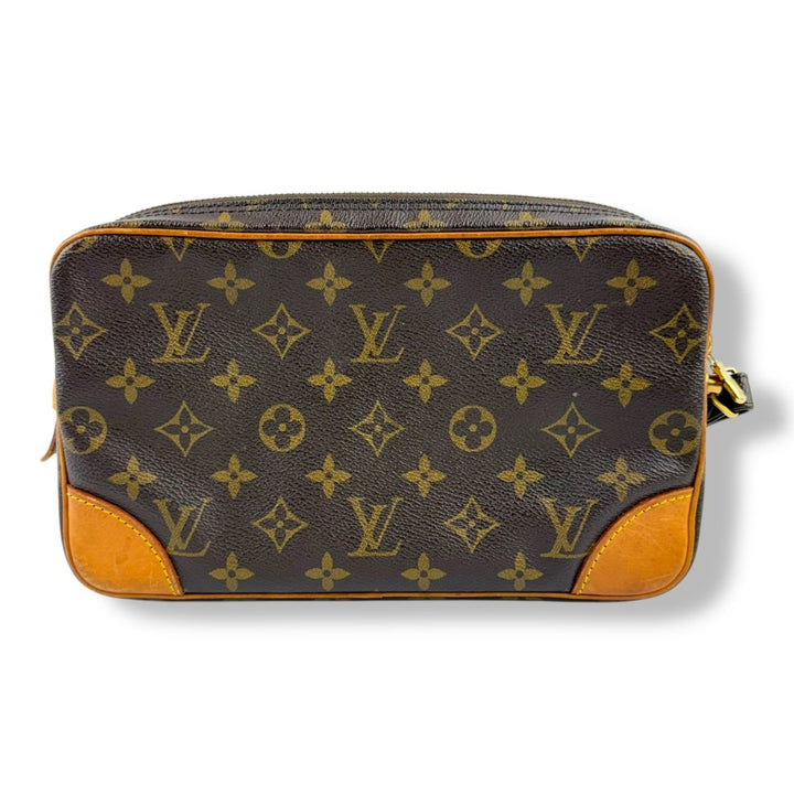 Louis Vuitton Brown Monogram Marly Dragonne GM Clutch Bag - Lux Central