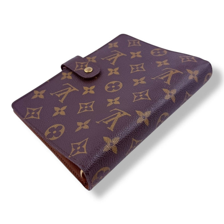 Louis Vuitton Brown Monogram MM Ring Agenda Wallet - Lux Central