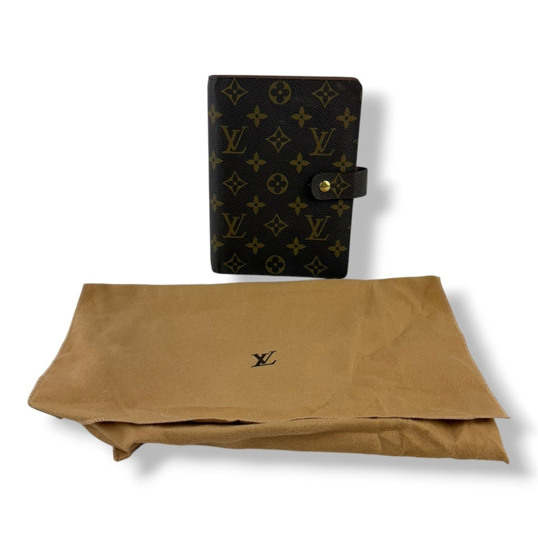 Louis Vuitton Brown Monogram MM Ring Agenda Wallet - Lux Central