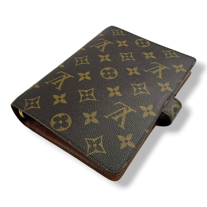 Louis Vuitton Brown Monogram MM Ring Agenda Wallet - Lux Central