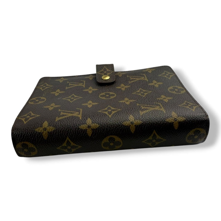 Louis Vuitton Brown Monogram MM Ring Agenda Wallet - Lux Central