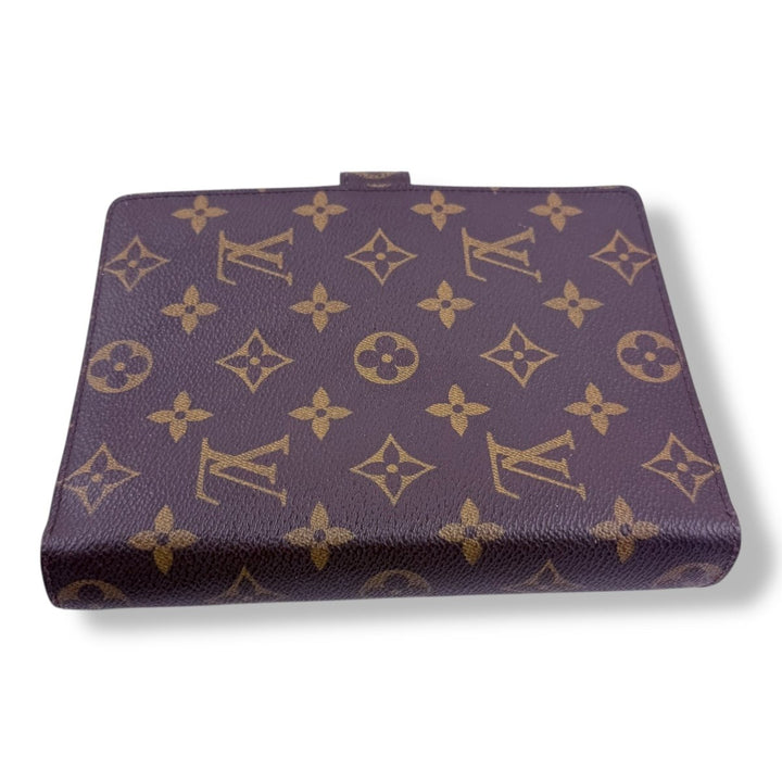 Louis Vuitton Brown Monogram MM Ring Agenda Wallet - Lux Central