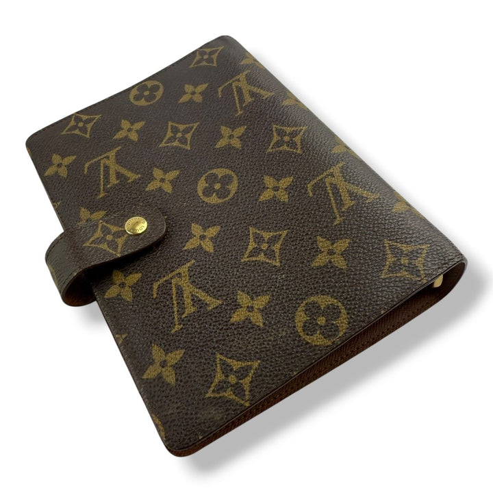 Louis Vuitton Brown Monogram MM Ring Agenda Wallet - Lux Central