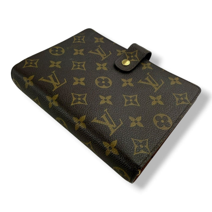 Louis Vuitton Brown Monogram MM Ring Agenda Wallet - Lux Central