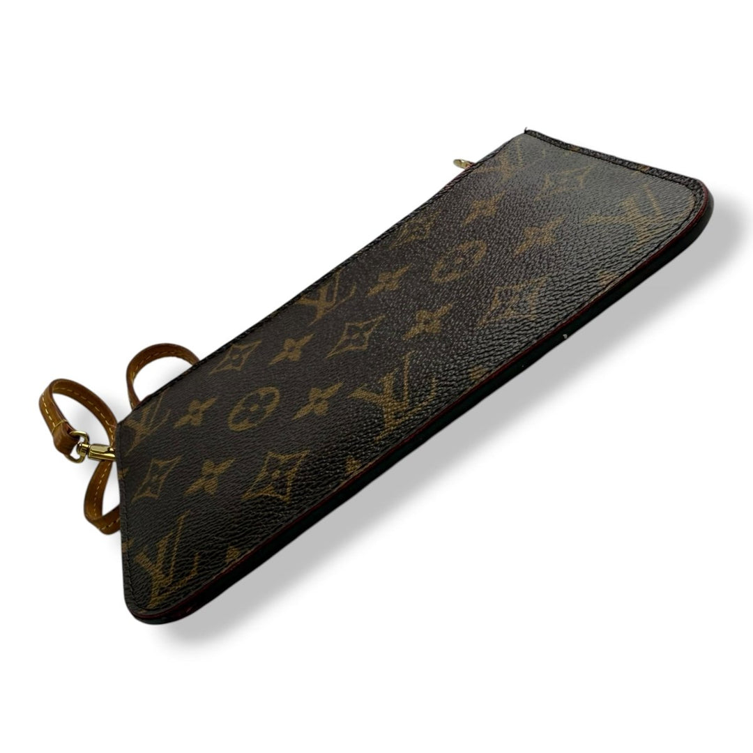 Louis Vuitton Brown Monogram Neverfull Clutch PM Pouch - Lux Central