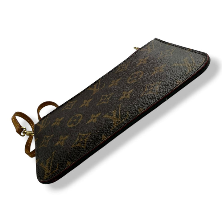 Louis Vuitton Brown Monogram Neverfull Clutch PM Pouch - Lux Central