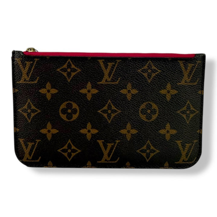 Louis Vuitton Brown Monogram Neverfull Clutch PM Pouch - Lux Central