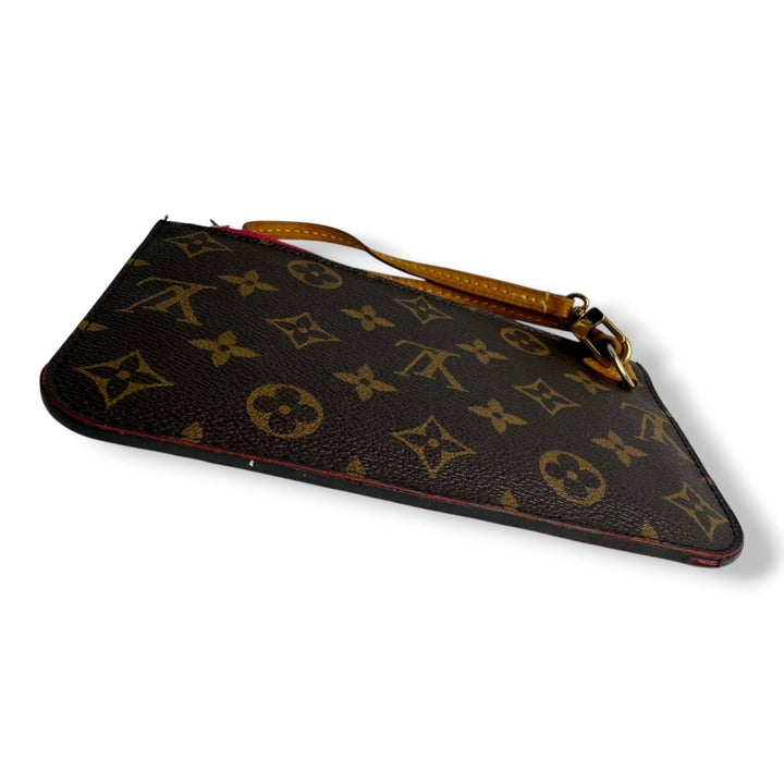 Louis Vuitton Brown Monogram Neverfull Clutch PM Pouch - Lux Central
