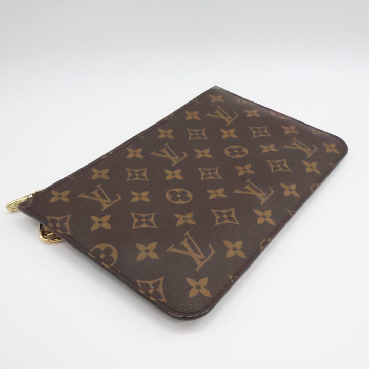 Louis Vuitton Brown Monogram Neverfull Clutch Pouch - Lux Central