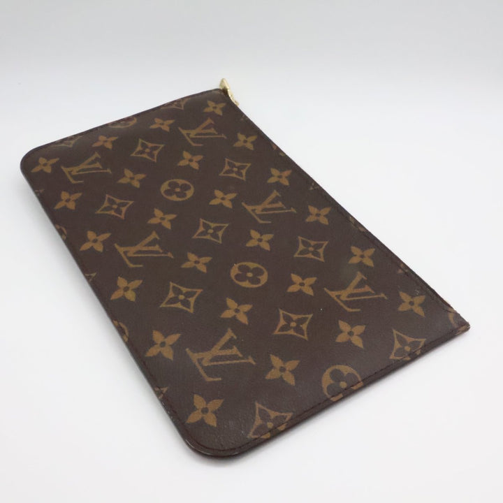 Louis Vuitton Brown Monogram Neverfull Clutch Pouch - Lux Central