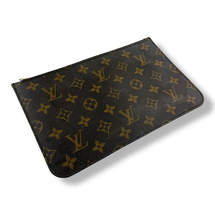 Louis Vuitton Brown Monogram Neverfull Clutch Pouch - Lux Central