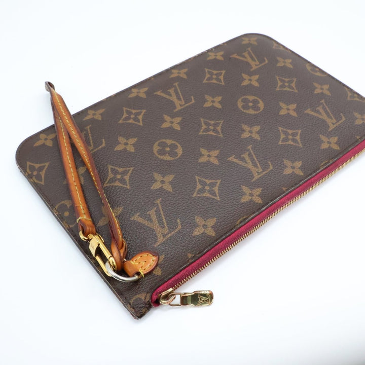 Louis Vuitton Brown Monogram Neverfull Clutch Pouch - Lux Central