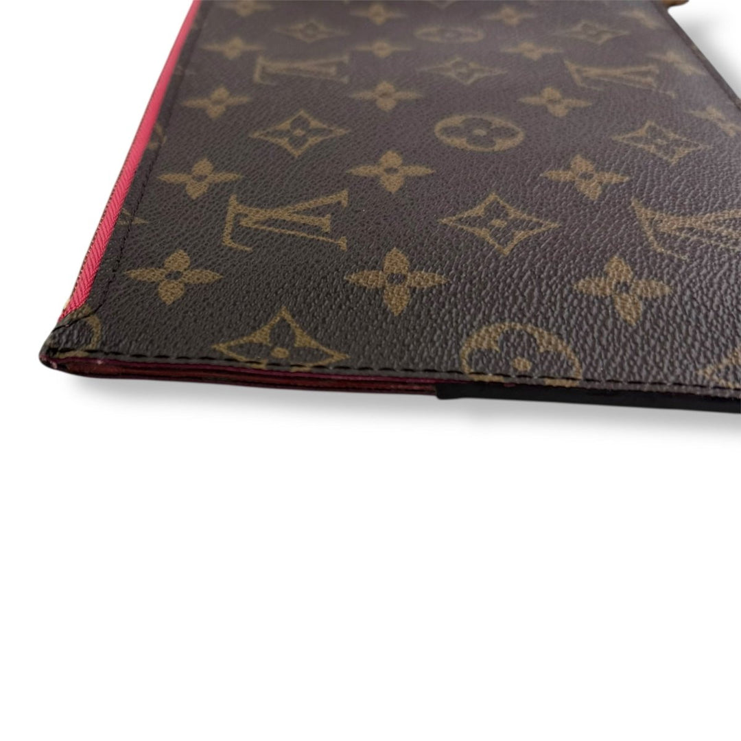 Louis Vuitton Brown Monogram Neverfull Clutch Pouch - Lux Central