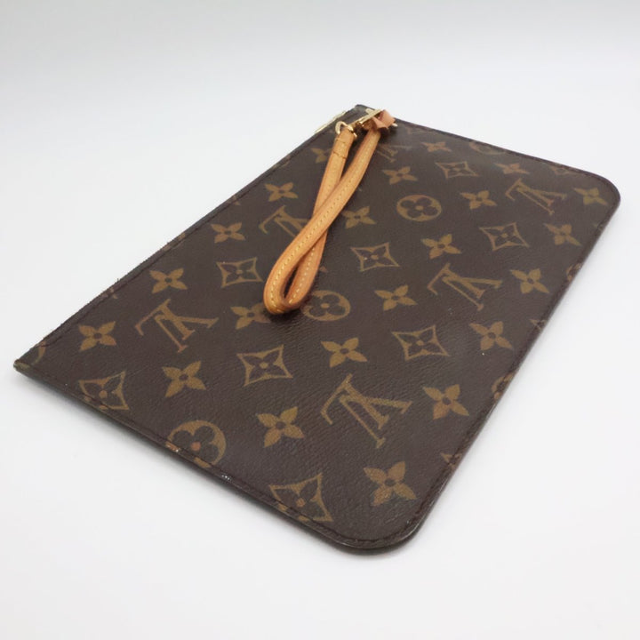 Louis Vuitton Brown Monogram Neverfull Clutch Pouch - Lux Central