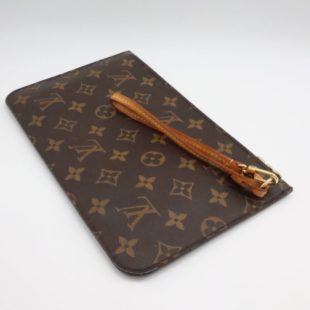 Louis Vuitton Brown Monogram Neverfull Clutch Pouch - Lux Central