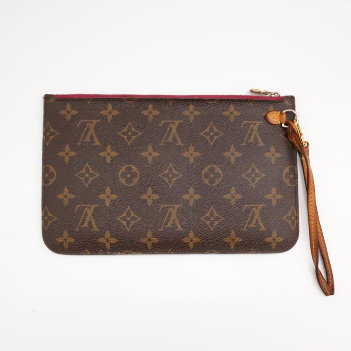 Louis Vuitton Brown Monogram Neverfull Clutch Pouch - Lux Central