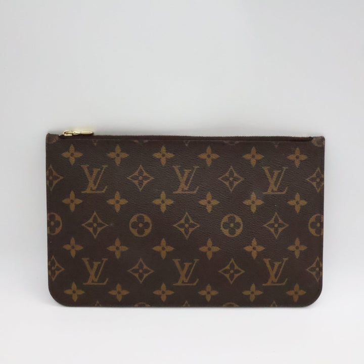 Louis Vuitton Brown Monogram Neverfull Clutch Pouch - Lux Central