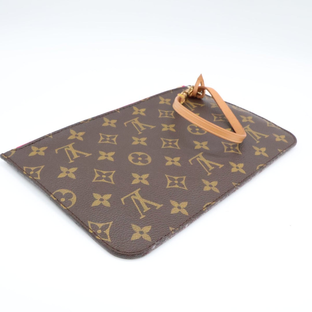 Louis Vuitton Brown Monogram Neverfull MM Clutch Pouch - Lux Central