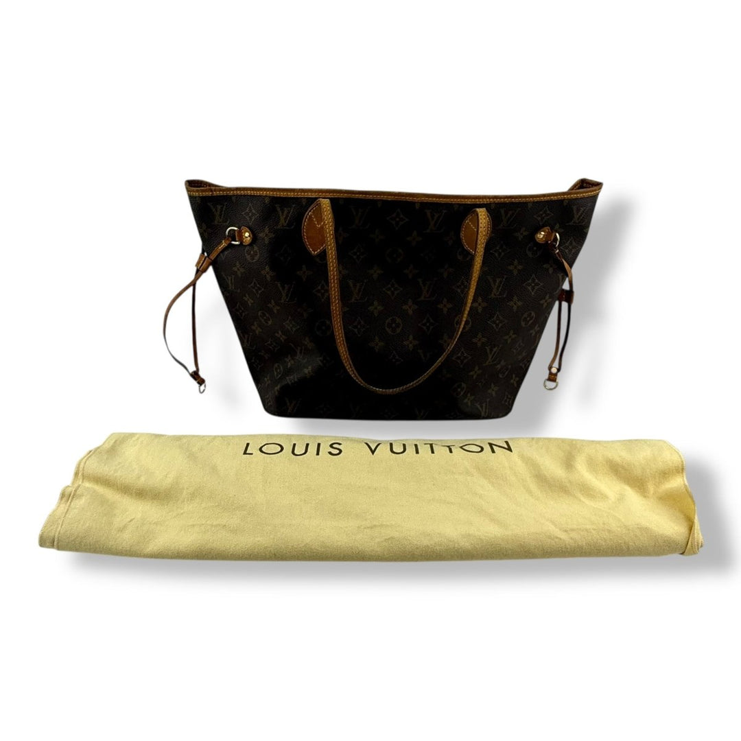 Louis Vuitton Brown Monogram Neverfull MM Handbag - Lux Central