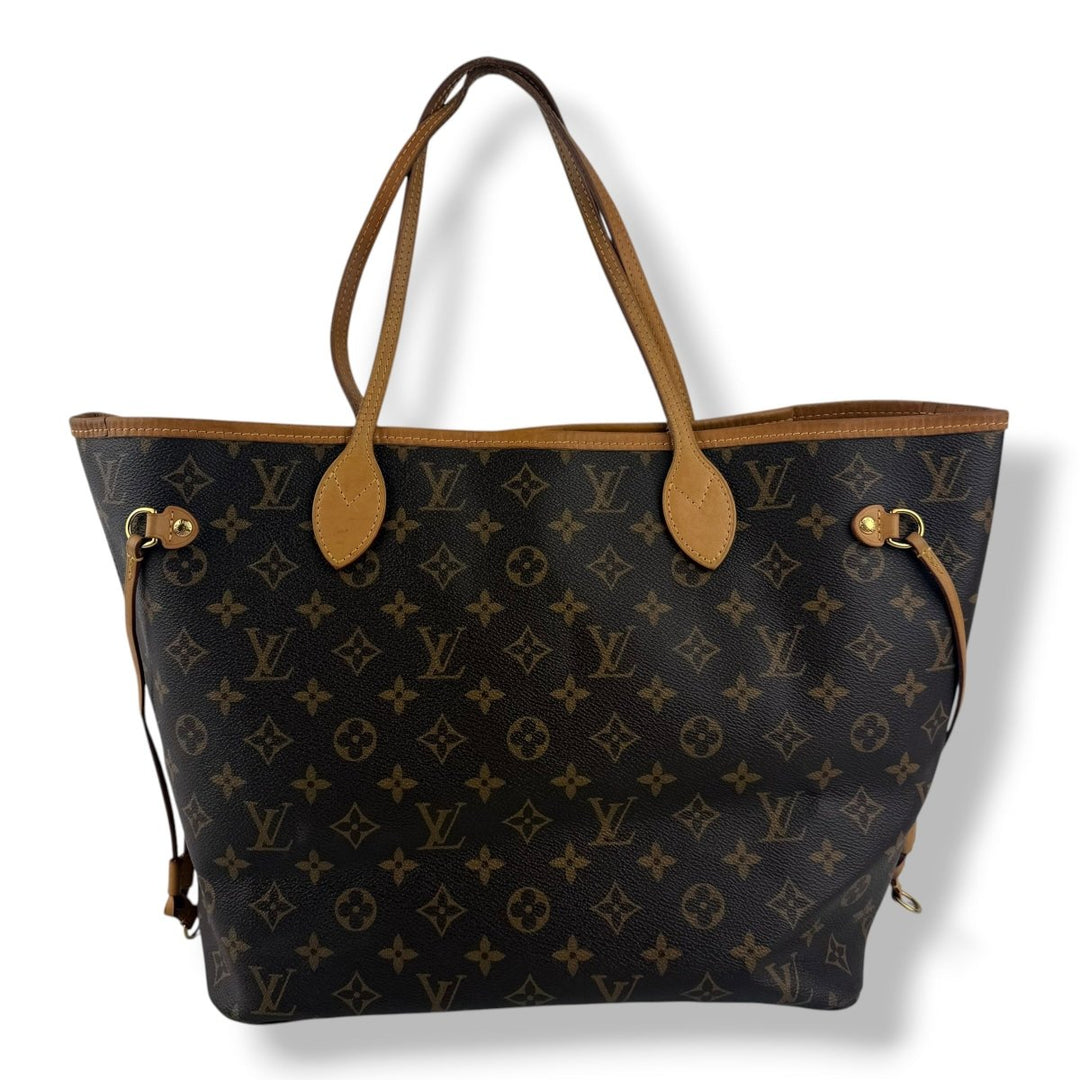 Louis Vuitton Brown Monogram Neverfull MM Handbag W/Pouch - Lux Central