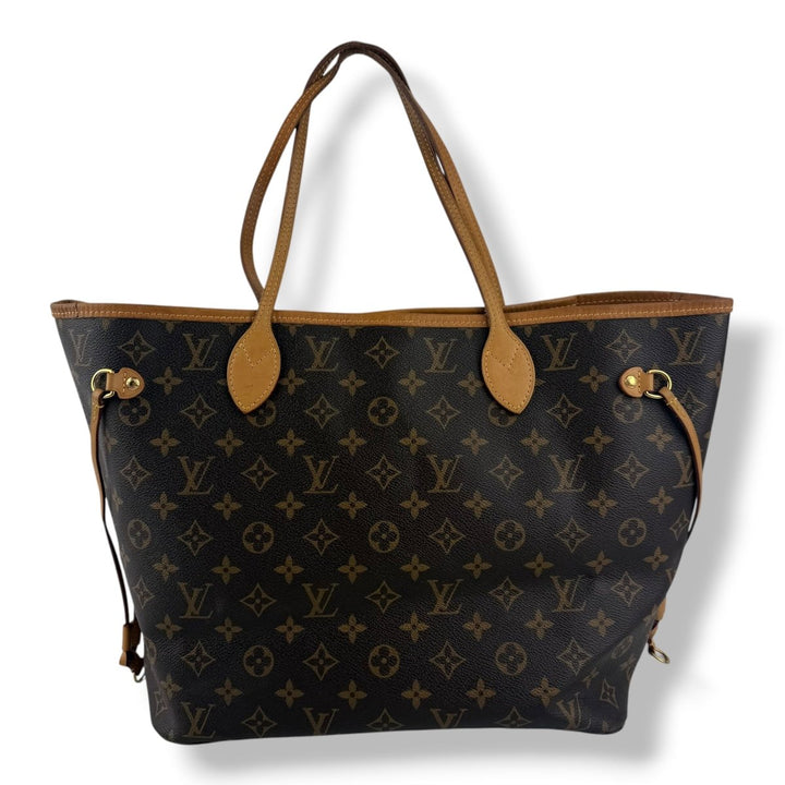 Louis Vuitton Brown Monogram Neverfull MM Handbag W/Pouch - Lux Central