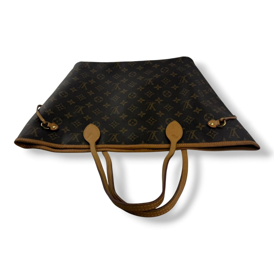Louis Vuitton Brown Monogram Neverfull MM Handbag W/Pouch - Lux Central